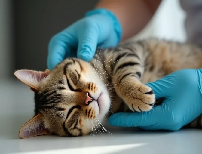 Specialist carefully handling a deceased cat with dignity in Keon Park
